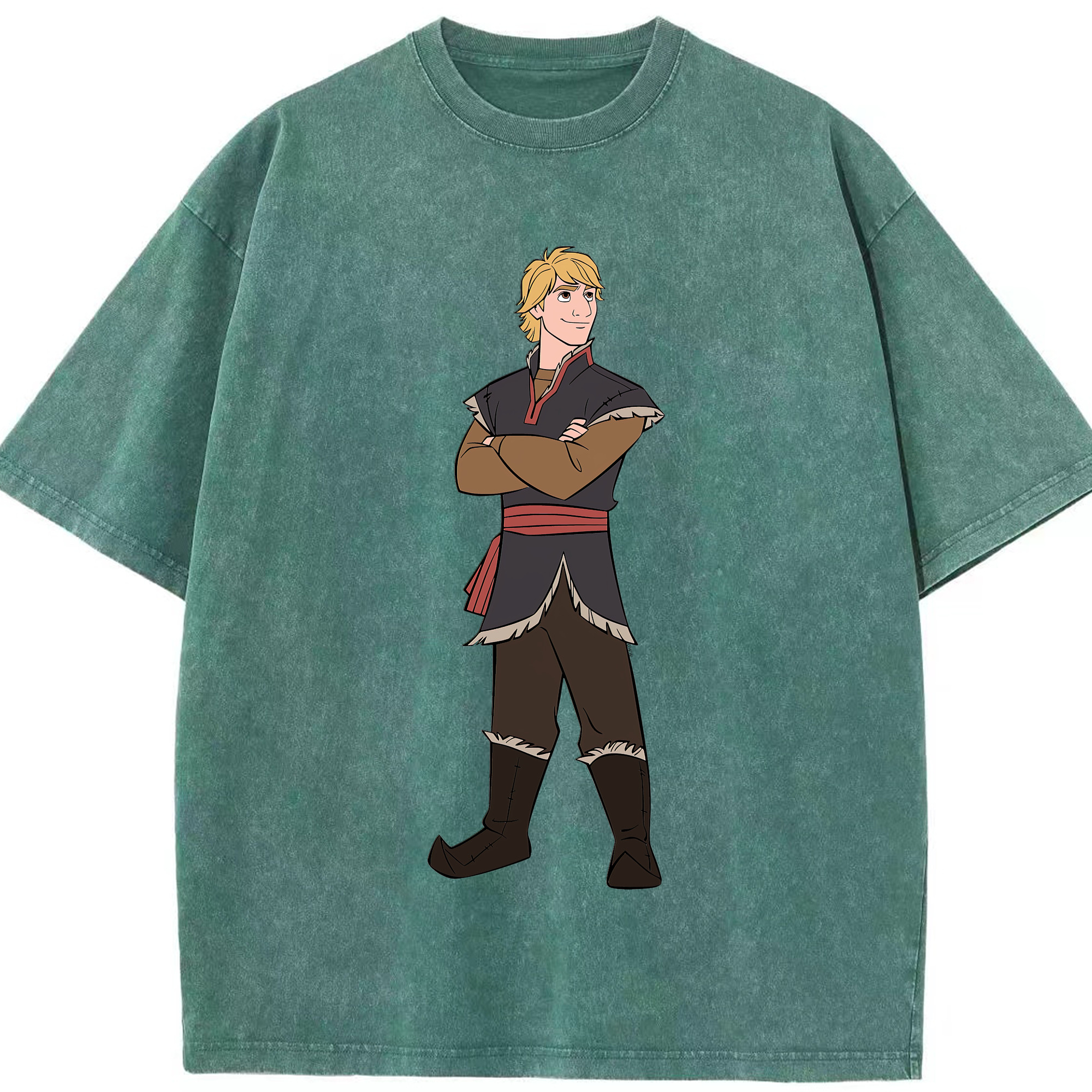 （画像用） アナと雪の女王 アンナ エルサ Frozen Anna Elsa 綿100% ヴィンテージ風 半袖Tシャツ（フロントプリント）